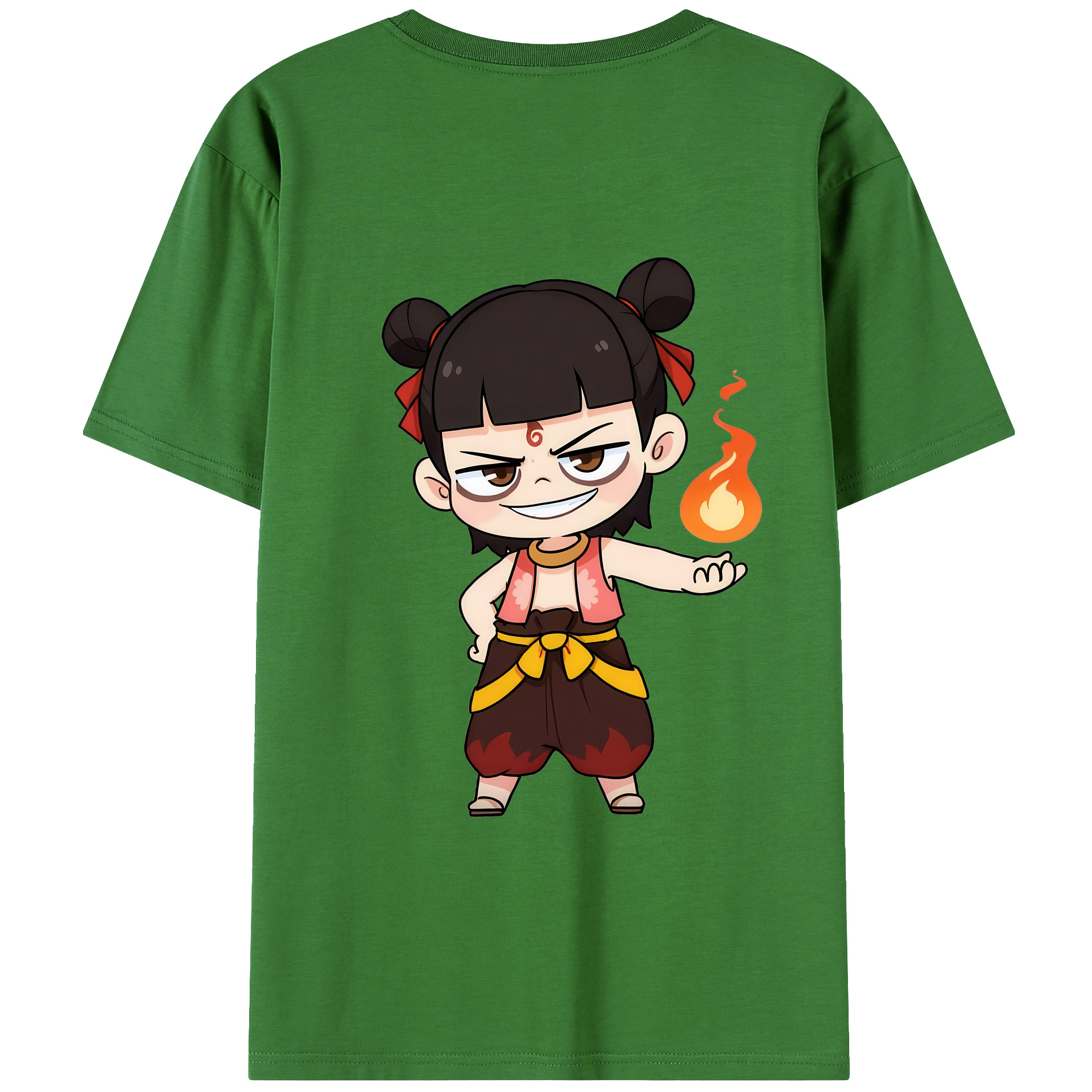 （画像用） Ne Zha 2 ナタ 魔童の大暴れ レディース半袖Tシャツ(バックプリント)